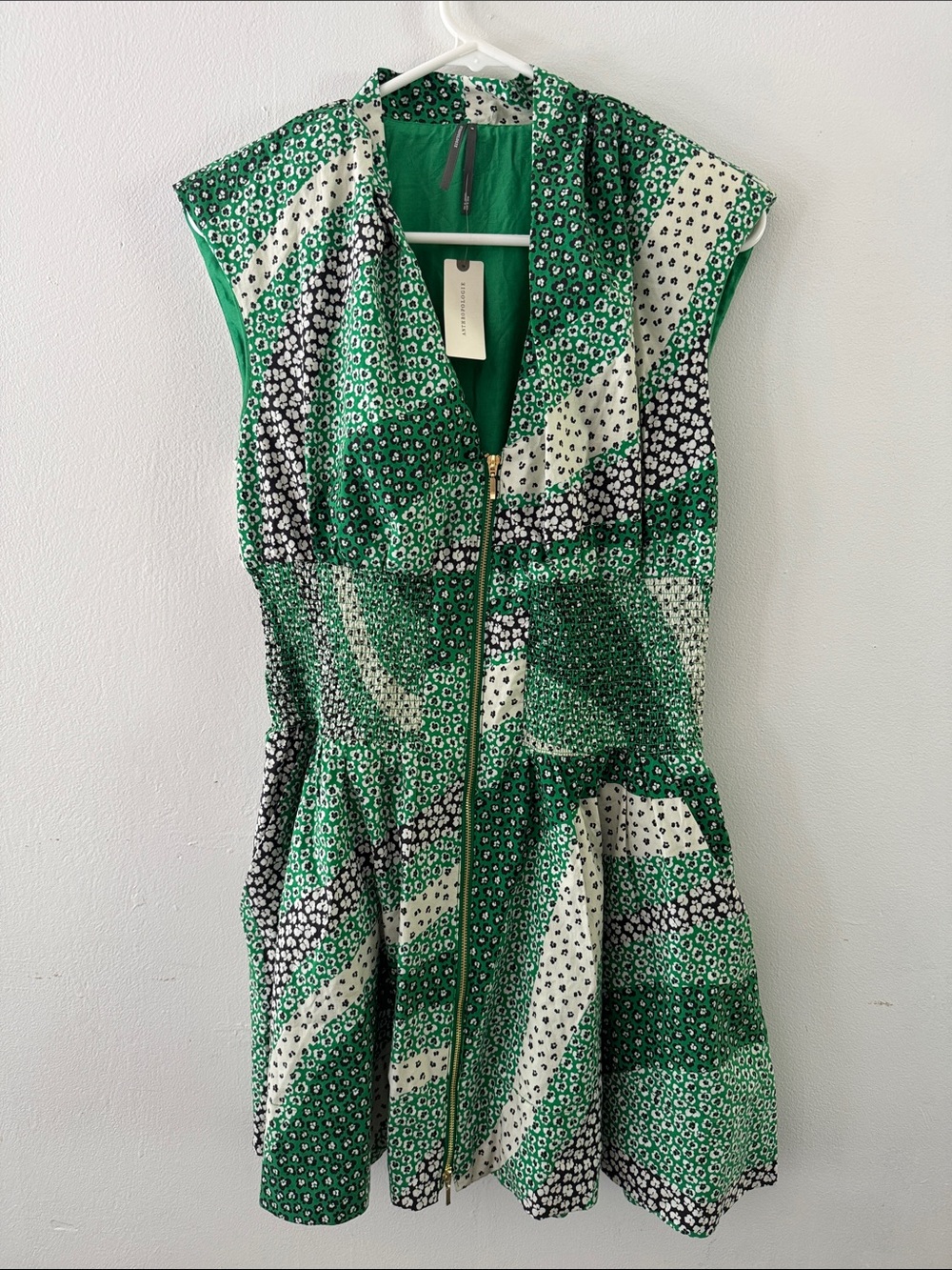 NWT Anthropologie Green Tommie Mini Shirt Dress Sz M